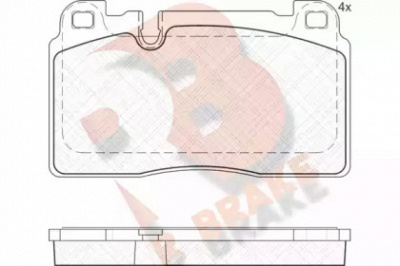 R BRAKE rb2112 -  Комплект тормозных колодок, дисковый тормоз